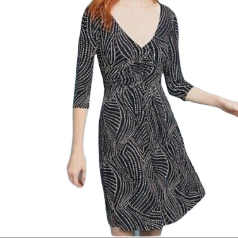 Anthropologie black motif dress nwt